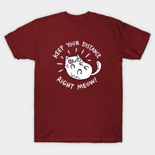 keep your distance right meow T-Shirt